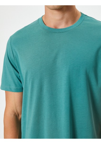 Basic Tişört Kısa Kollu Bisiklet Yaka Regular Fit Pamuklu