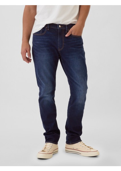 Erkek Koyu Mavi Gapflex Athletic Slim Soft Wear Jean Pantolon indirimleri
