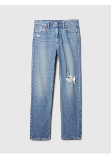 Kadın Mavi High Rise '90S Straight Jean Pantolon modelleri