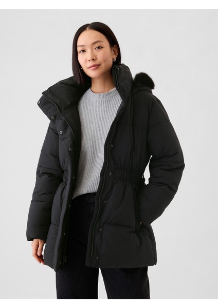Kadın Siyah Primaloft® P.u.r.e.™ Big Puff Şişme Mont