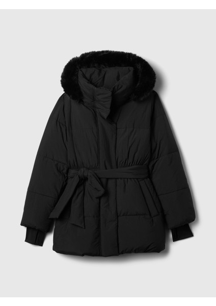 Kadın Siyah Primaloft® P.u.r.e.™ Big Puff Şişme Mont