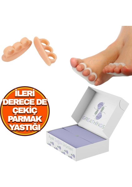 Ayak Parmak Düzeltici 3 Parmağa Geçen Çekiç Parmak Koruyucu Makaralı Silikon Parmak Kemik Koruyucu