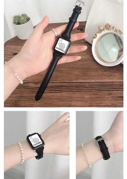 Watch 38-41 Mm Seri 10-42mm Slim Deri Yüksek Kaliteli Zarif Kordon modelleri