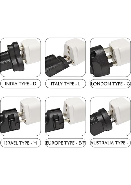 M03 Priz Dönüştürücü/3 Adet/amerikan Tipi Priz Dönüştürücü-Dünya Ülkeler Arası Fiş Çevirici