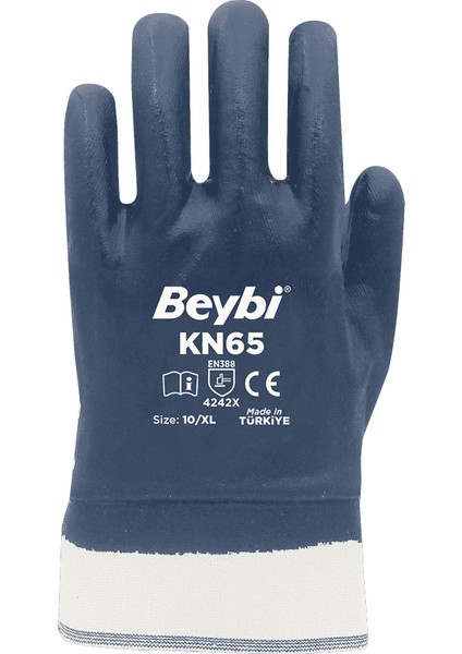 KN65 Pamuk Nitril Eldiven Petrolcü Eldiveni (1 Paket 12 Çift)