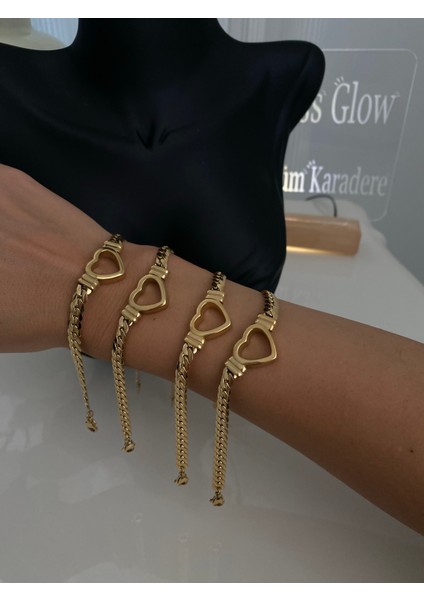 Çelik Kalpli Bileklik