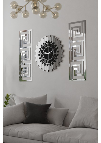 Lüks Ahşap Pleksi Aynalı Duvar Dekoru