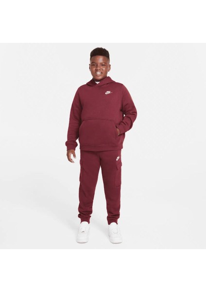 Sportswear Hoodie Club Çocuk Bordo Sweatshirt fiyatları
