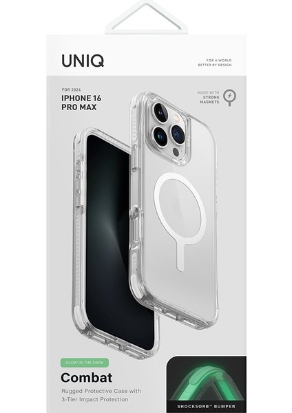 Apple iPhone 16 Pro Max Kılıf Combat Serisi Üç Katmanlı Magsafe Özellikli (Magclick™) Koruyucu Kılıf