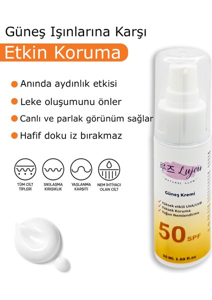 Suya Dayanıklı Güneş Kremi - Yüksek Uvb+Uva Korumalı - Spf 50 + 50 ml