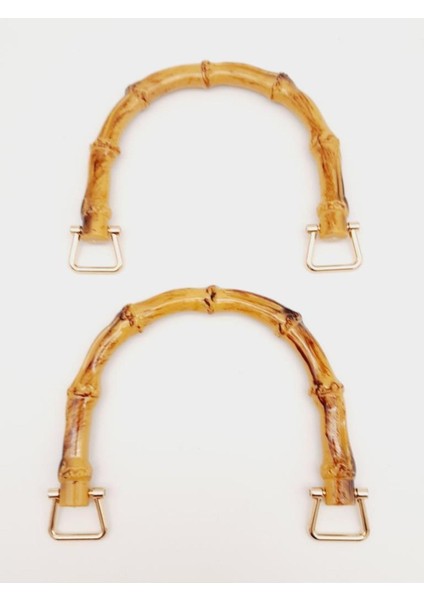 Bambu Görünümlü Plastik Çift Sap Light Gold Metalli modelleri