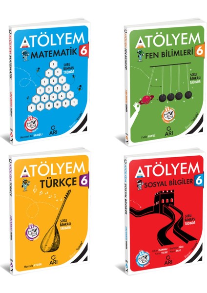 Arı Yayınları 6 Sınıf Matematik Fen Türkçe Sosyal Akıllı Atölyem Seti 4 Kitap