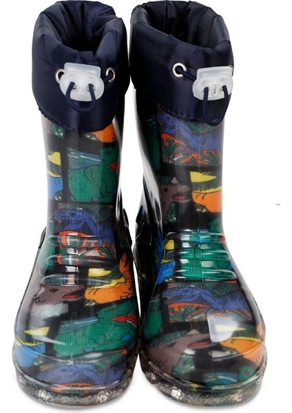 Unisex Dinazor Figürü Desenli Erkek Çocuk Plastik Yağmur Çizmesi Bot modelleri