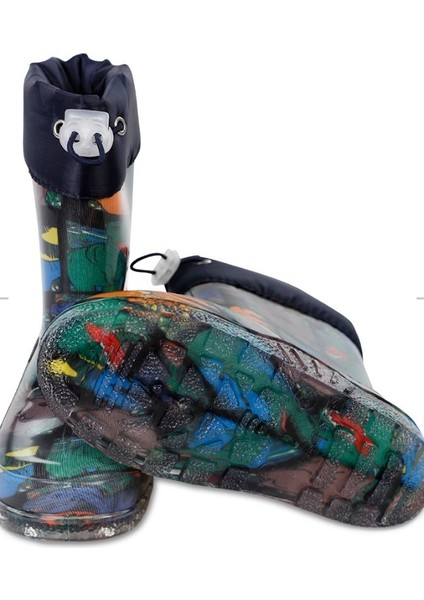 Unisex Dinazor Figürü Desenli Erkek Çocuk Plastik Yağmur Çizmesi Bot fırsatları