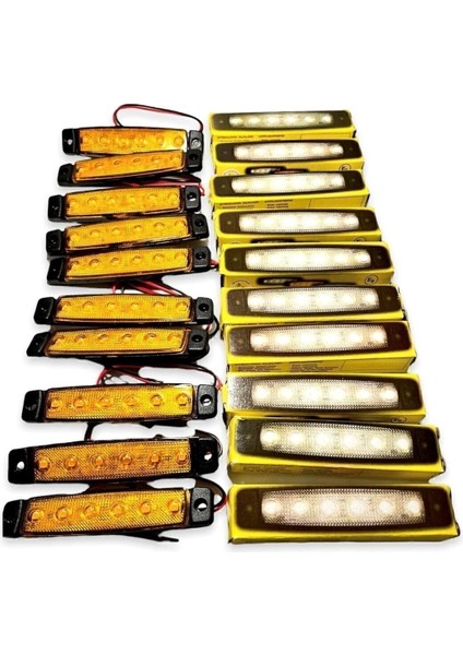 Parmak Led Sarı Renk 10 Adet- E Belgeli - 12 Volt