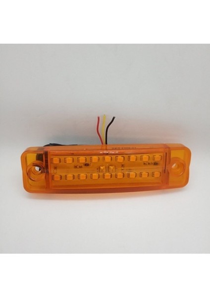 18 Ledli Çakarlı Parmak Led Lamba Sarı 12V (2 Adet)