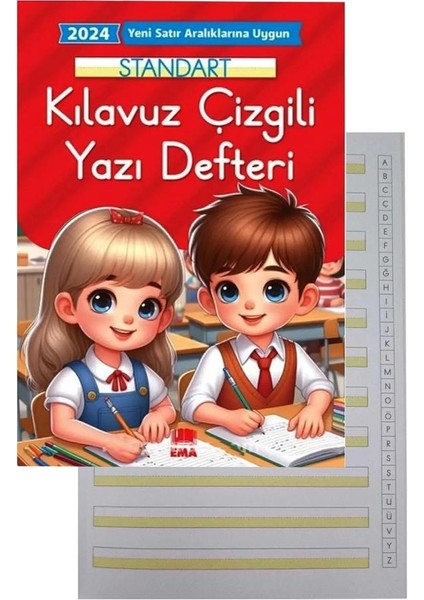 Yeni Müfradat Güzel Yazı Defteri Orta Boy 16.5X24  24 Yaprak 1 Adet Standart Kılavuz Çizgili Yazı Defteri Satır Aralıklarına Uygun