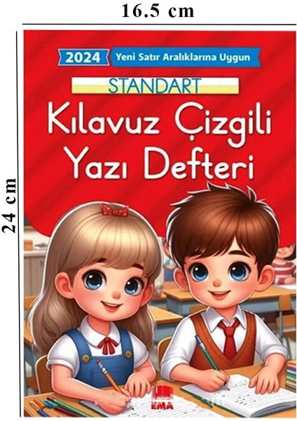 Yeni Müfradat Güzel Yazı Defteri Orta Boy 16.5X24  24 Yaprak 1 Adet Standart Kılavuz Çizgili Yazı Defteri Satır Aralıklarına Uygun