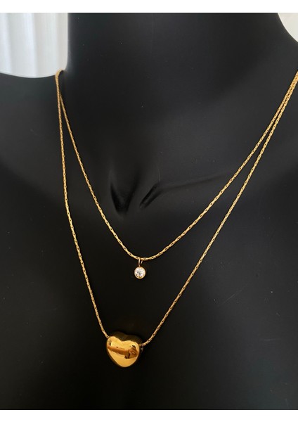 2'li Zincir Çelik Kolye