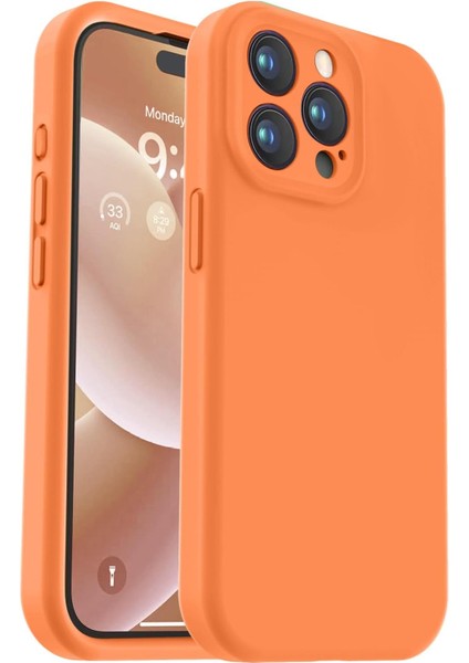 iPhone 15 Pro Kılıf Yüksek Kalite 3D Kamera Korumalı Içi Kadife Lansman Liquid Silikon Kapak