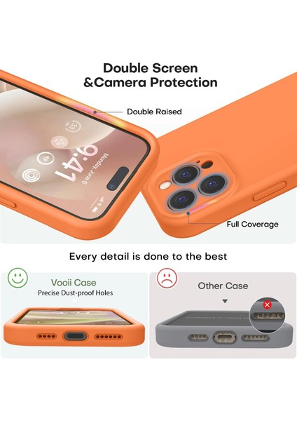 iPhone 15 Pro Kılıf Yüksek Kalite 3D Kamera Korumalı Içi Kadife Lansman Liquid Silikon Kapak modelleri