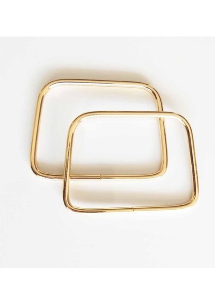 Light Gold Yeni Kare Metal Çanta Sapı 7X11 cm
