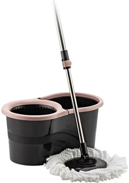 Sillgech 360 Smart Mop Jr. Black Siyah Temizlik Paspas Seti Pembe