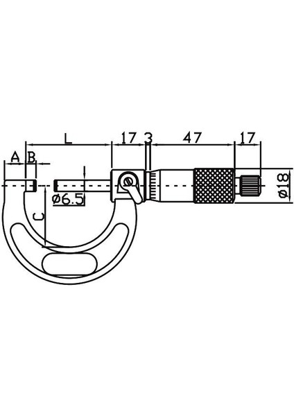 AS-101 Dış Çap Mikrometresi 225-250 mm 0.01 mm Ölçek