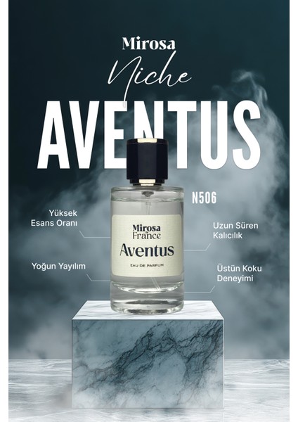 de France Aventus Niche Collection Yüksek Kalıcı Erkek Parfum EDP Sevgililer Günü Premium Kutu 50ml N506
