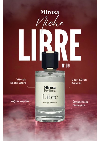 de France Libre Niche Collection Yüksek Kalıcı Kadın Parfum Ysl Saint EDP Sevgililer Günü Premium Kutu 50ml N109 fiyatları