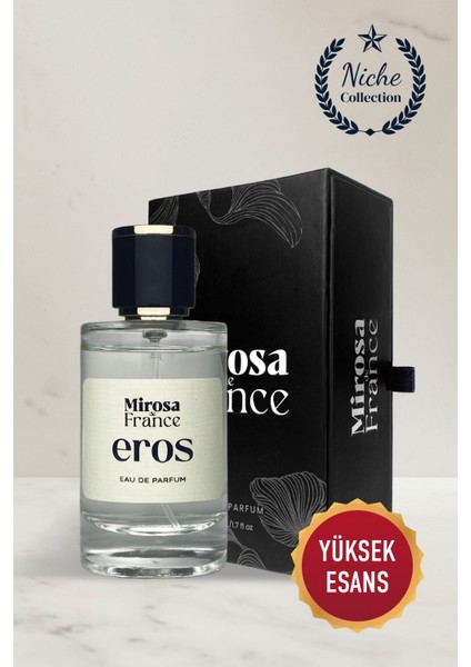 de France Eros Niche Collection Yüksek Kalıcı Erkek Parfum EDP Sevgililer Günü Premium Kutu 50ml N501