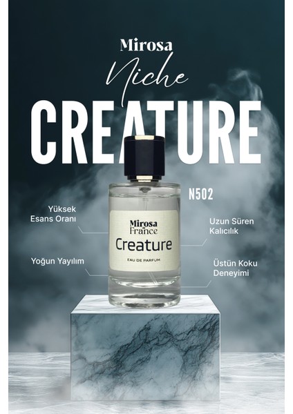 de France Creature Niche Collection Yüksek Kalıcı Erkek Parfum invictus EDP Sevgililer Günü Premium Kutu 50ml N502