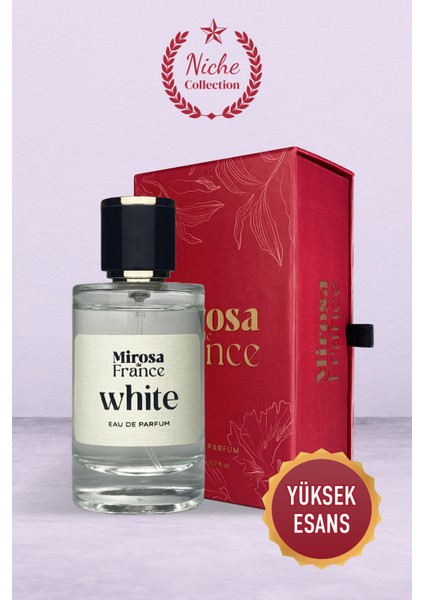 de France White Niche Collection Yüksek Kalıcı Kadın Parfum Bright Crystal EDP Sevgililer Günü Premium Kutu 50ml N113