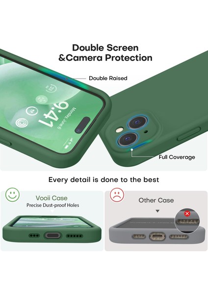 iPhone 15 Kılıf Yüksek Kalite 3D Kamera Korumalı Içi Kadife Lansman Liquid Silikon Kapak modelleri