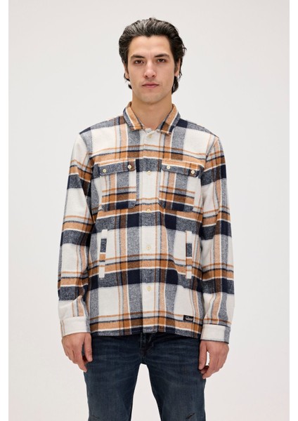 Bernard Beyaz Erkek Oduncu Gömlek