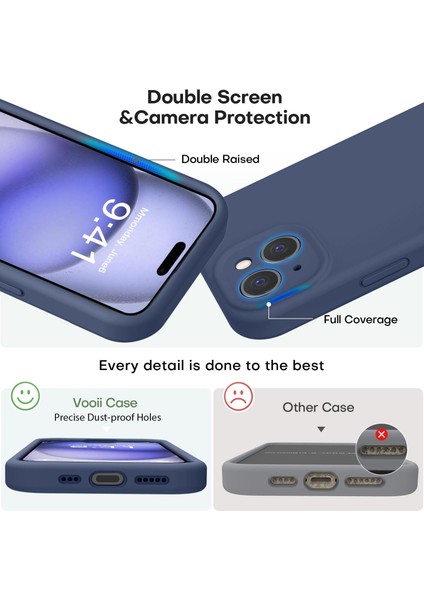 iPhone 15 Kılıf Yüksek Kalite 3D Kamera Korumalı Içi Kadife Lansman Liquid Silikon Kapak modelleri