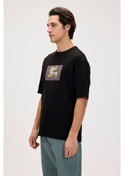 Moreno Siyah Erkek Baskılı Tişört modelleri