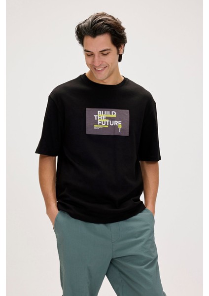 Moreno Siyah Erkek Baskılı Tişört fırsatları