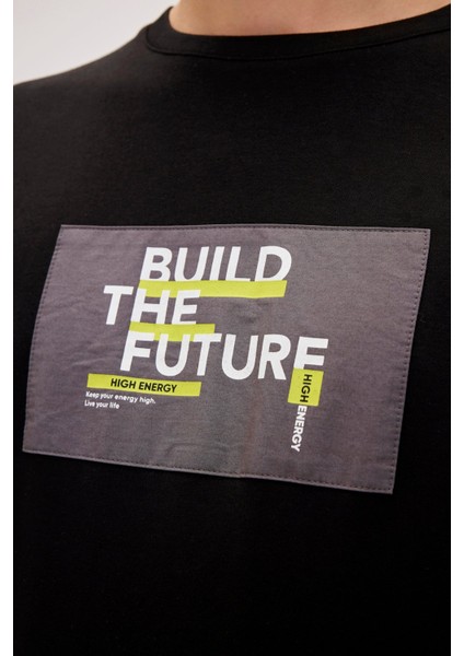 Moreno Siyah Erkek Baskılı Tişört indirimleri