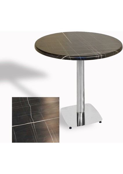 Tokyo Werzalit Yuvarlak Masa 80 cm (Kromnikel) - Palazzo