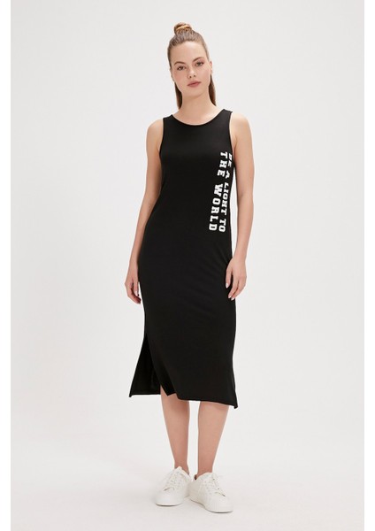 Linda Siyah Kadın Baskılı Elbise indirimleri