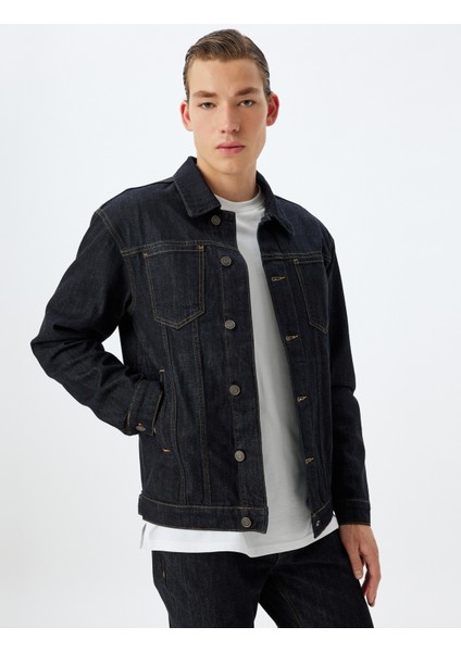 Kot Ceket Cep Detaylı Düğmeli Pamuklu modelleri