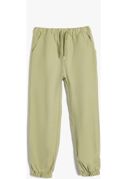Jogger Pantolon Cep Detaylı Viskon Kumaş