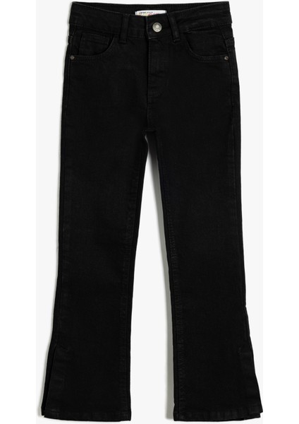 Normal Bel Yırtmaç Detaylı Pamuklu Kot Pantolon - Slim Jean