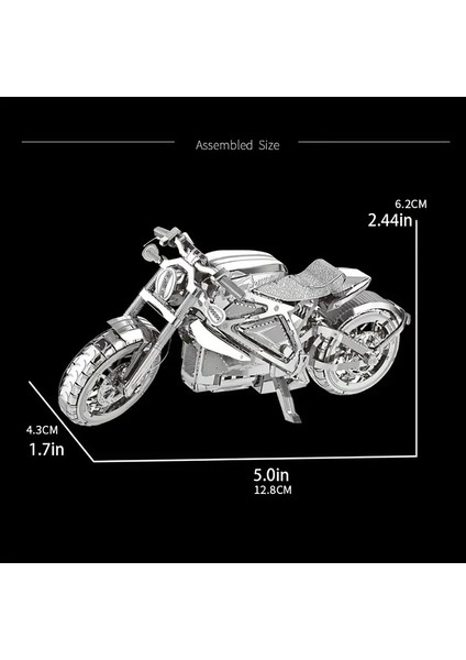 Avangers Elektrikli Motorsiklet 3D Metal Maket Bulmaca Puzzle Modeli Kitleri Dıy 14+ Yaş 82+ Parça