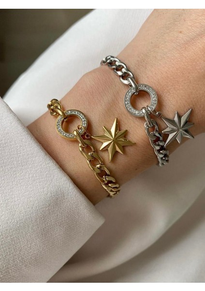 Çelik Kutup Yıldızlı Bileklik Gold fiyatları