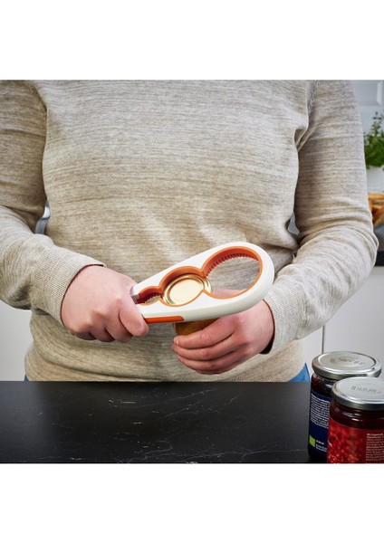 Kavanoz Açacağı, Beyaz-Turuncu Meridyendukkan 21 cm Pratik Mutfak Gereçleri fırsatları