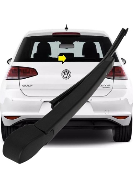 Golf 7 2013-2016 Model Arası Uyumlu Arka Cam Sileceği Silecek Kolu Komple