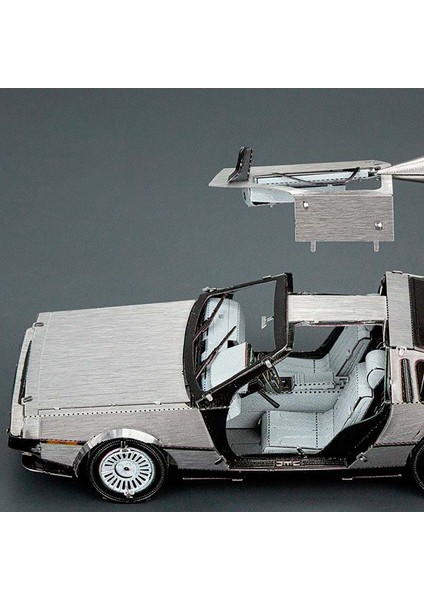 3D Metal Puzzle Bulmaca Geleceğe Dönüş Delorean Zaman Makinesi Araba Modeli Yapı Seti