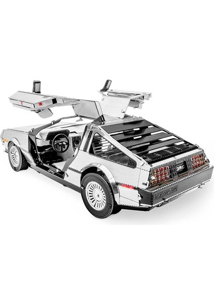 3D Metal Puzzle Bulmaca Geleceğe Dönüş Delorean Zaman Makinesi Araba Modeli Yapı Seti